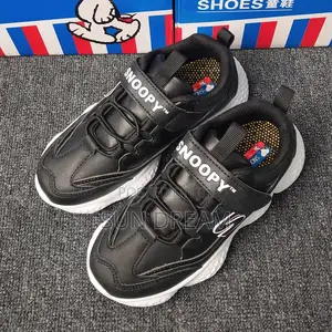 Boy Black Shoe Black Sneaker Kids Sport Shoe