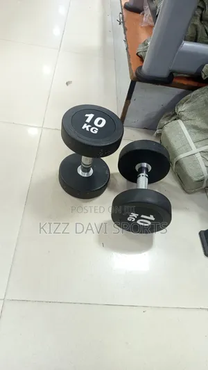 A Pair of 10kg Round Dumbbells