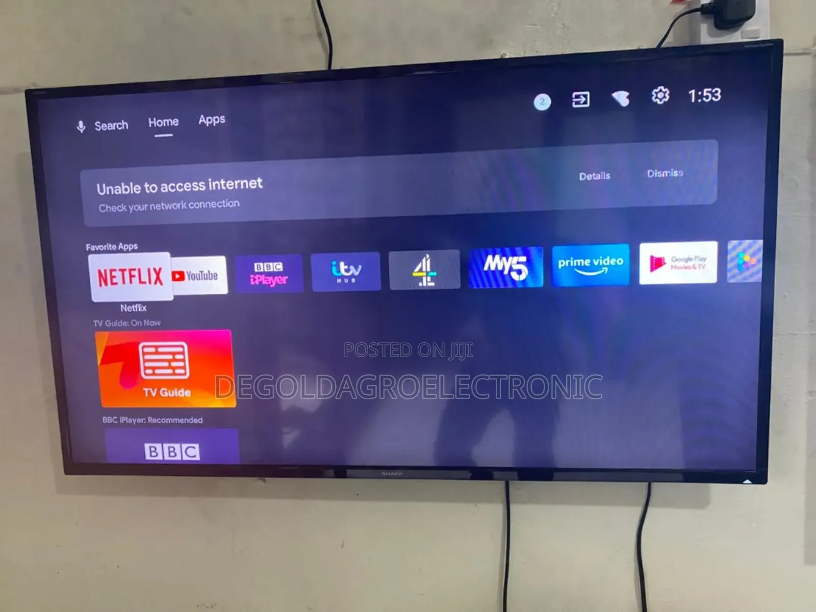 Original Sharp 43" Android Tv, Bluetooth and Accessories