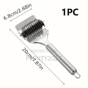 1pc Stainless Steel Manual Rolling Cutter, Multi-Purpose Noodle and Sc