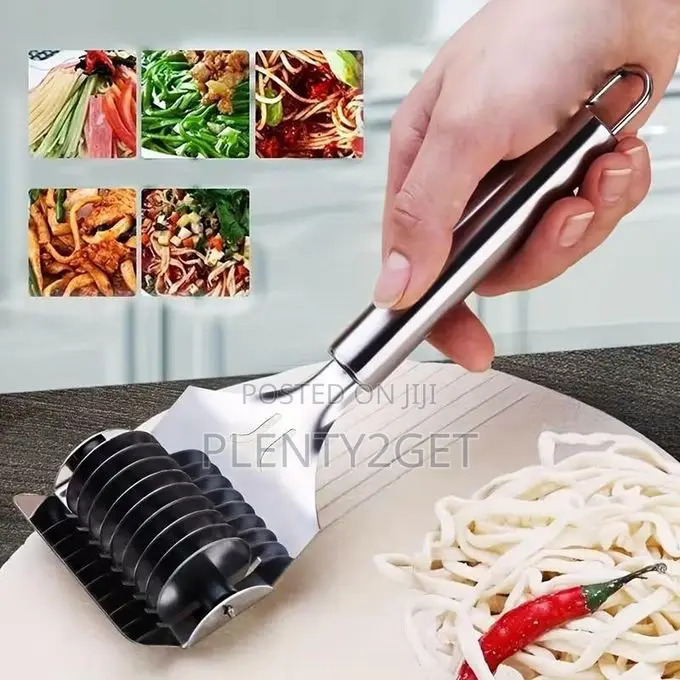 1pc Stainless Steel Manual Rolling Cutter, Multi-Purpose Noodle and Sc