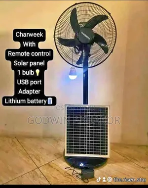16 Inches Cheer Week Rechargeable Solar Fan