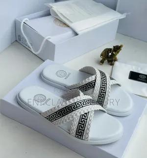 Best Quality Luxury Men's Slippers Versace Well Banded Package