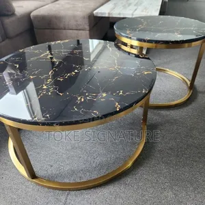 2-in-1 Real Marble Center Table