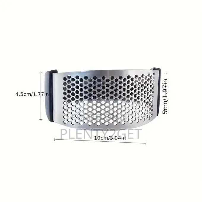 Stainless Steel Manual Garlic Press With Ergonomic Black Handle - Mult