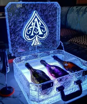 Led Briefcase Champagne / Wine Presenter Glorifier Display Case