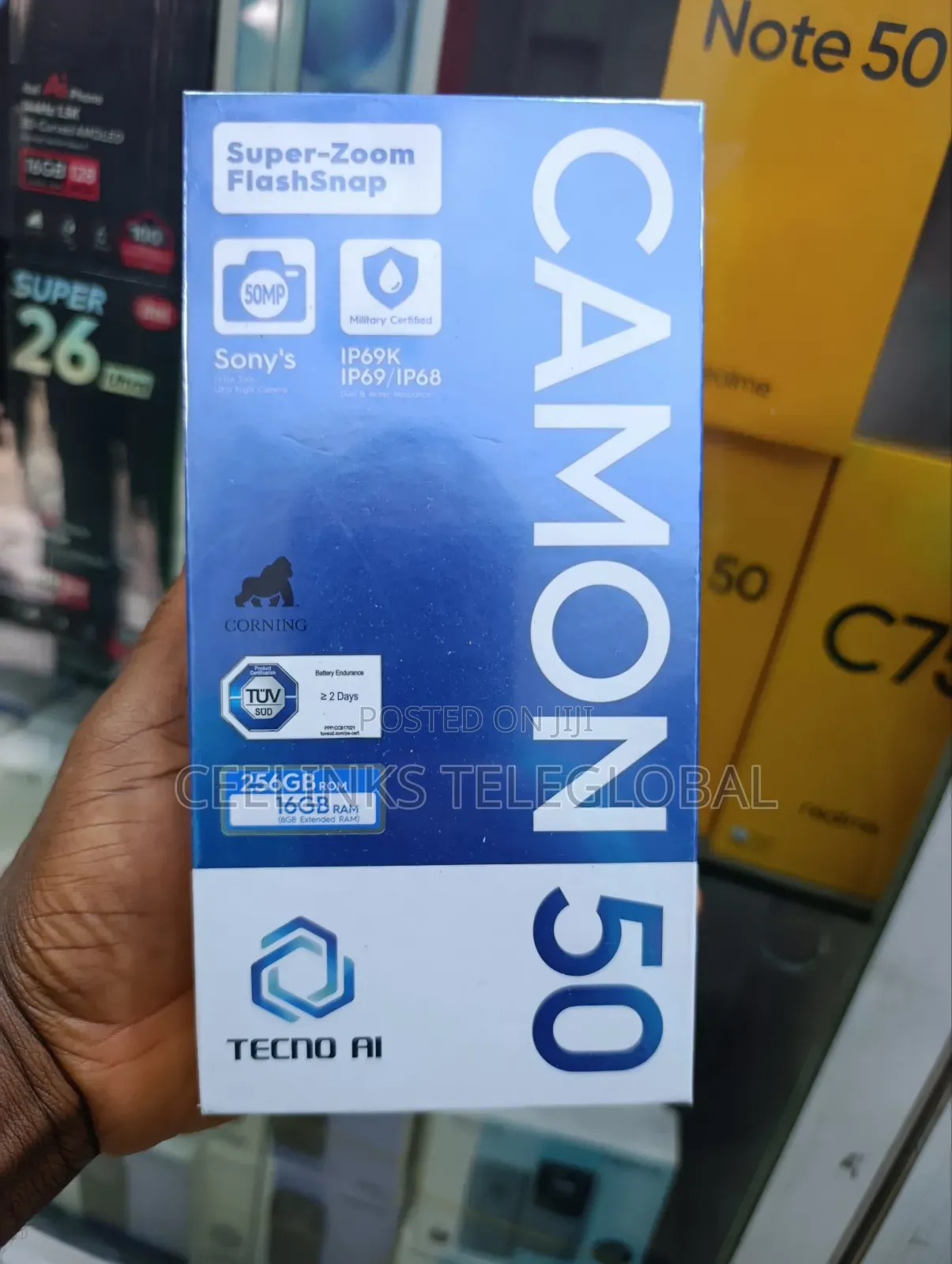 New Tecno Camon 50 256 GB Black