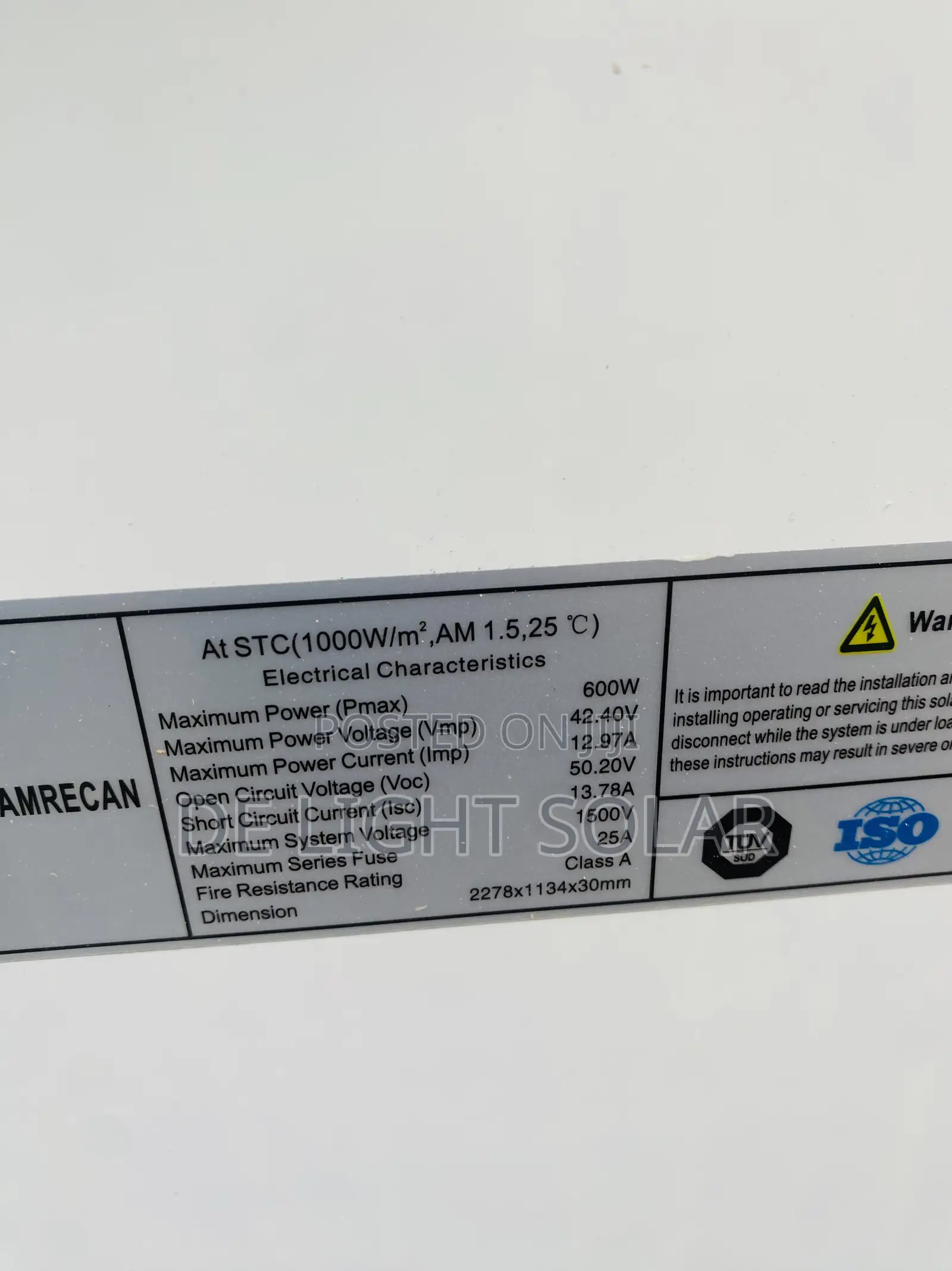 600w Cell Amrecan Solar Panel