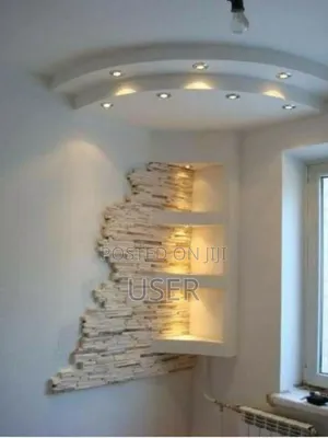 Gypsum Board Ceiling, Drywall, Cement Board Cla and Tv Wall Design