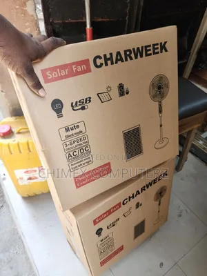 Charweek Rechargeable Solar Fan With Remote Control