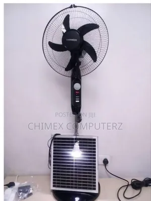 Charweek Rechargeable Solar Fan With Remote Control