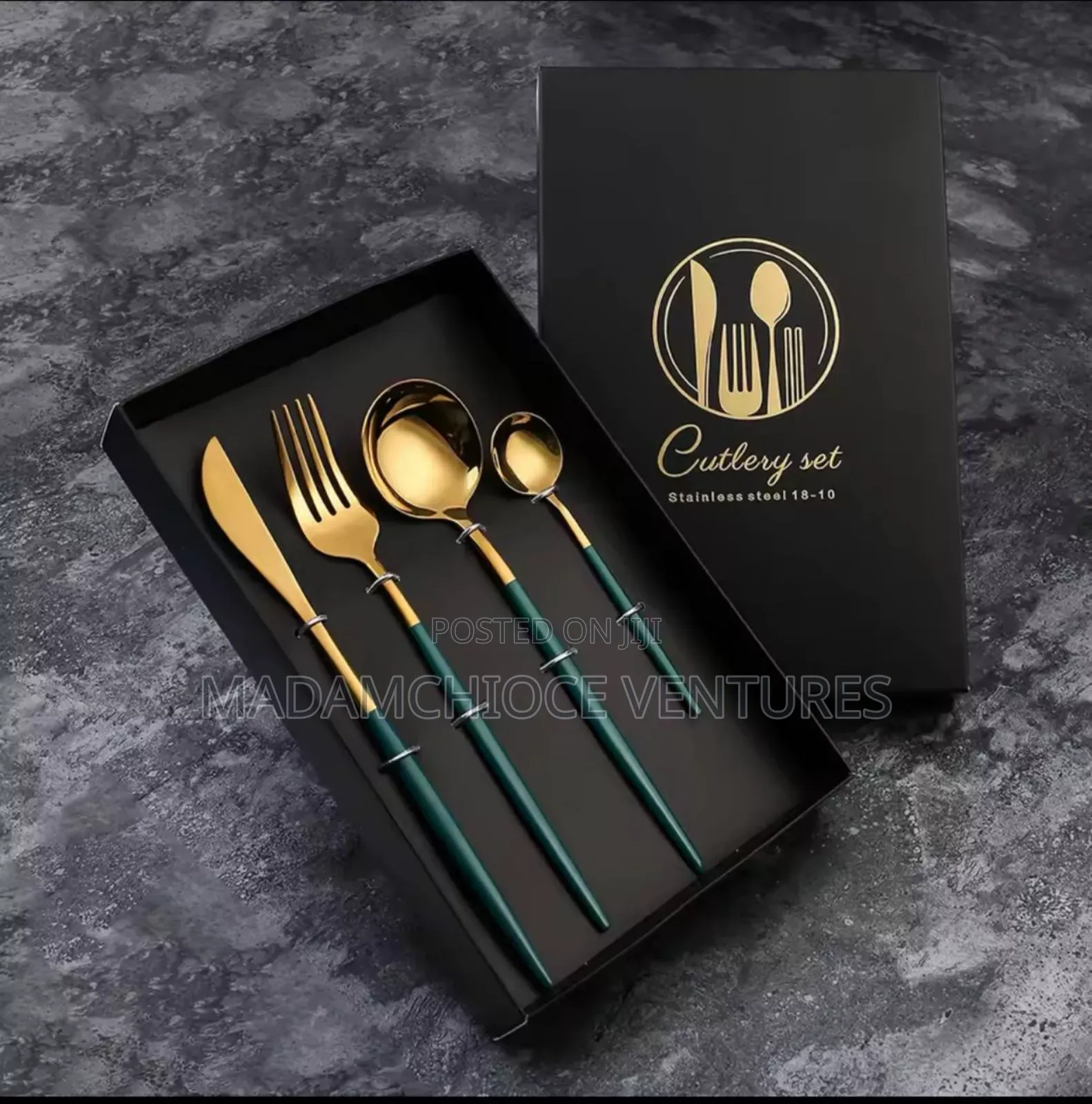 4pcs Dinnerware Set Stainless Steel Kithen Spoon