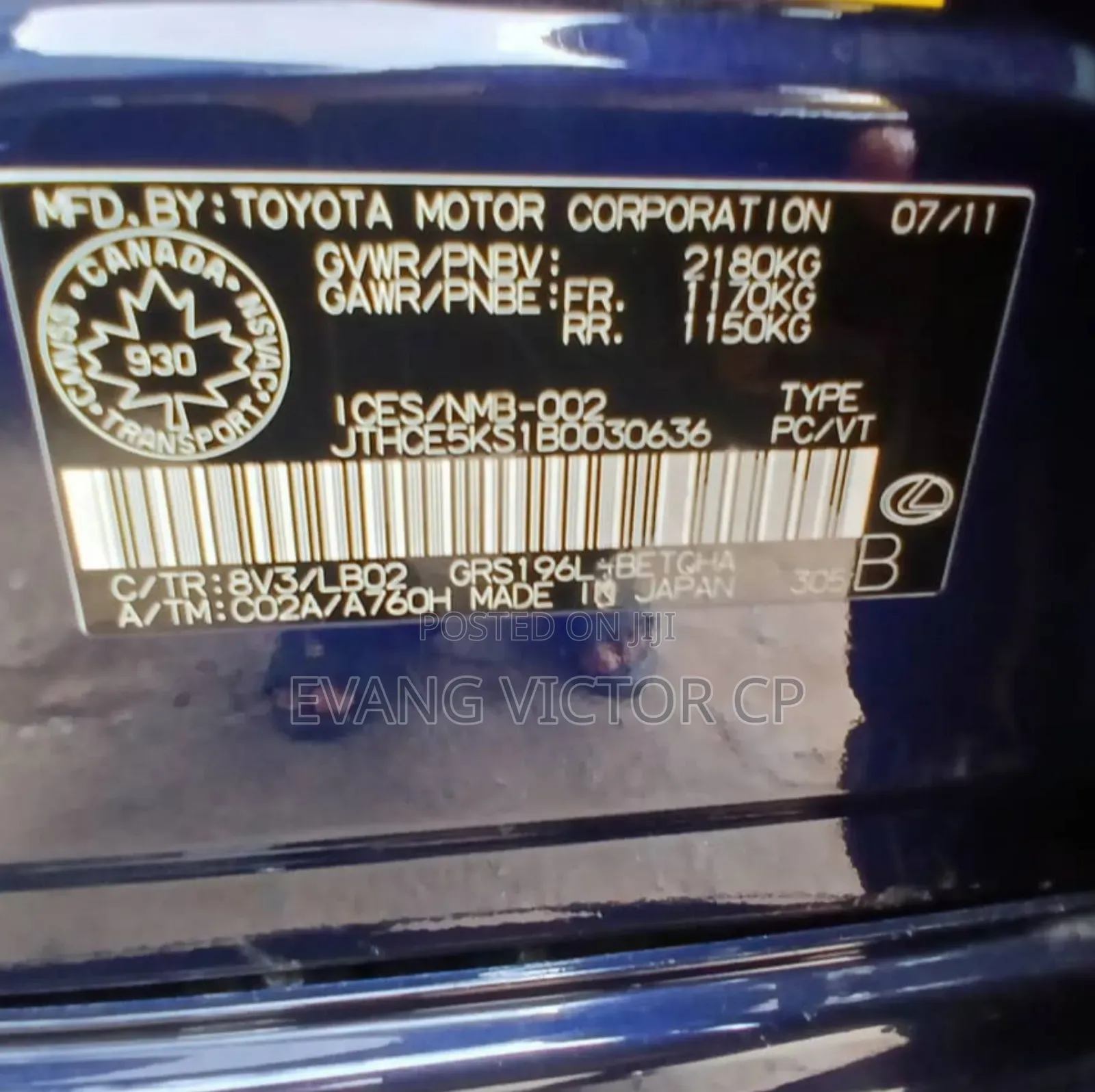 Lexus GS 350 2012 Blue