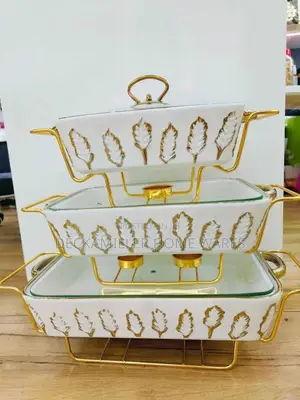Luxury Ceramic Food Warmer Casserole Dish Set