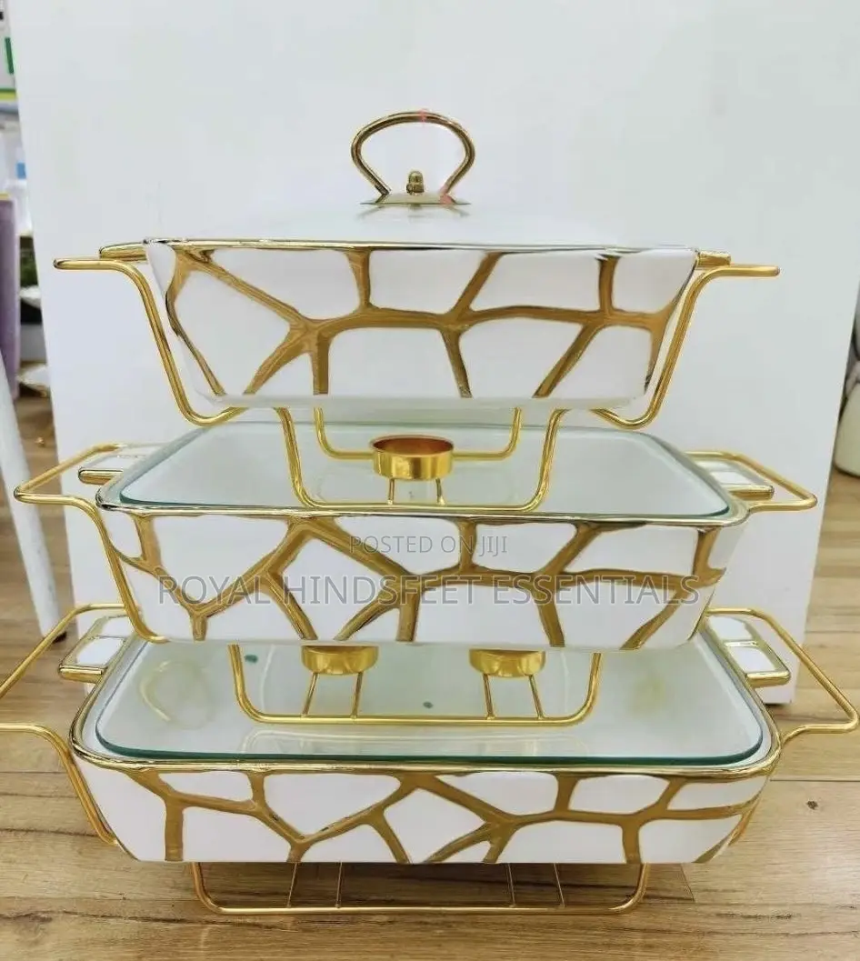Luxury Ceramic Food Warmer Casserole Dish Set