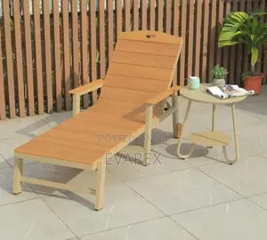 Exotic Poolside Chair/Bed With Side Table