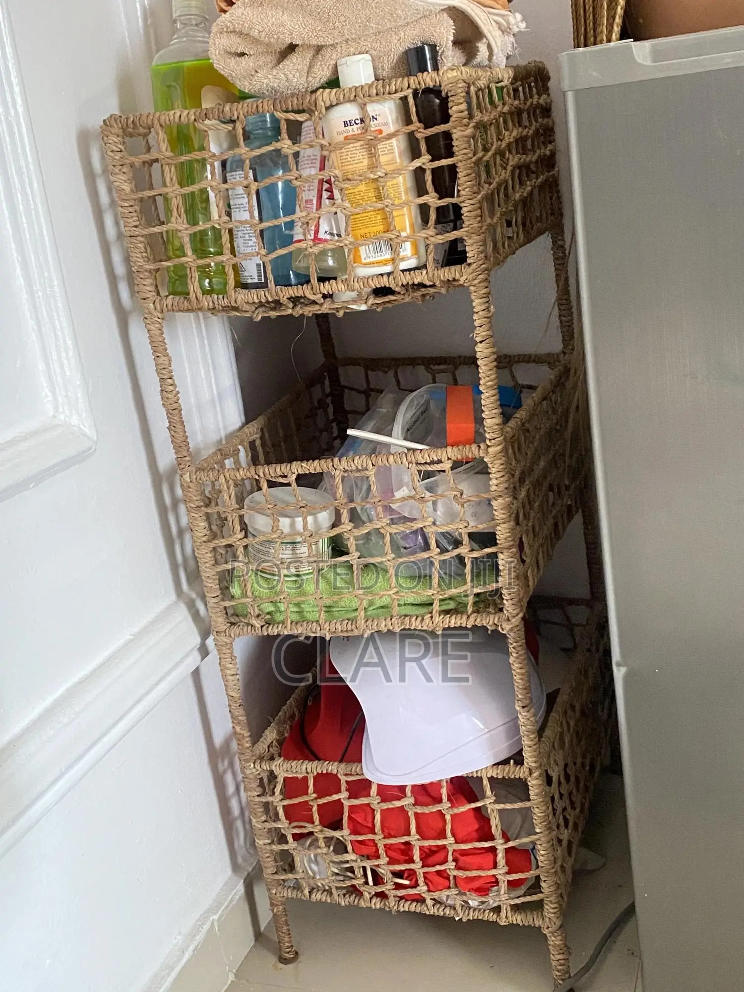 Two Rattan Holding Rack