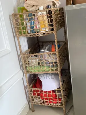 Two Rattan Holding Rack