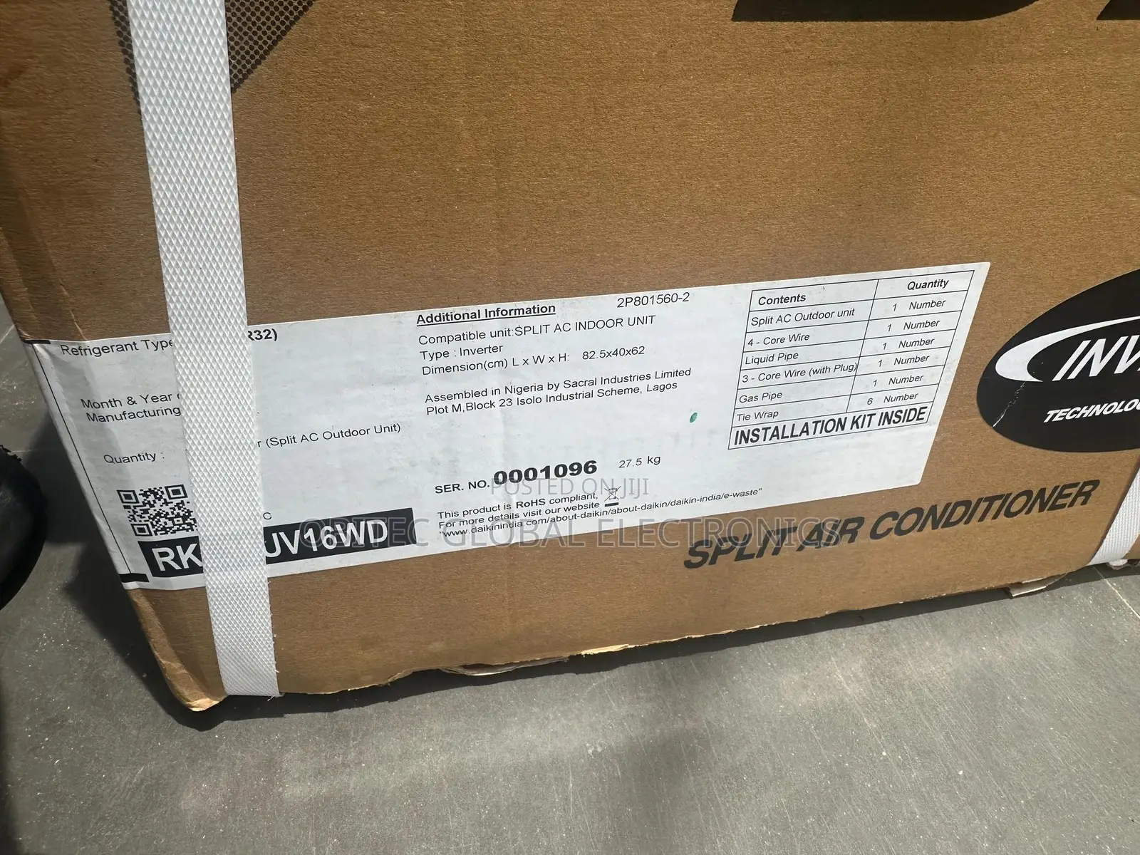 Diakin 1.5hp Inverter Split Unit