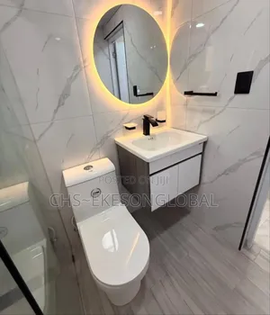All Together Wc,Cabinet and Mirror With Tap (Bathroom Setup 3in1)