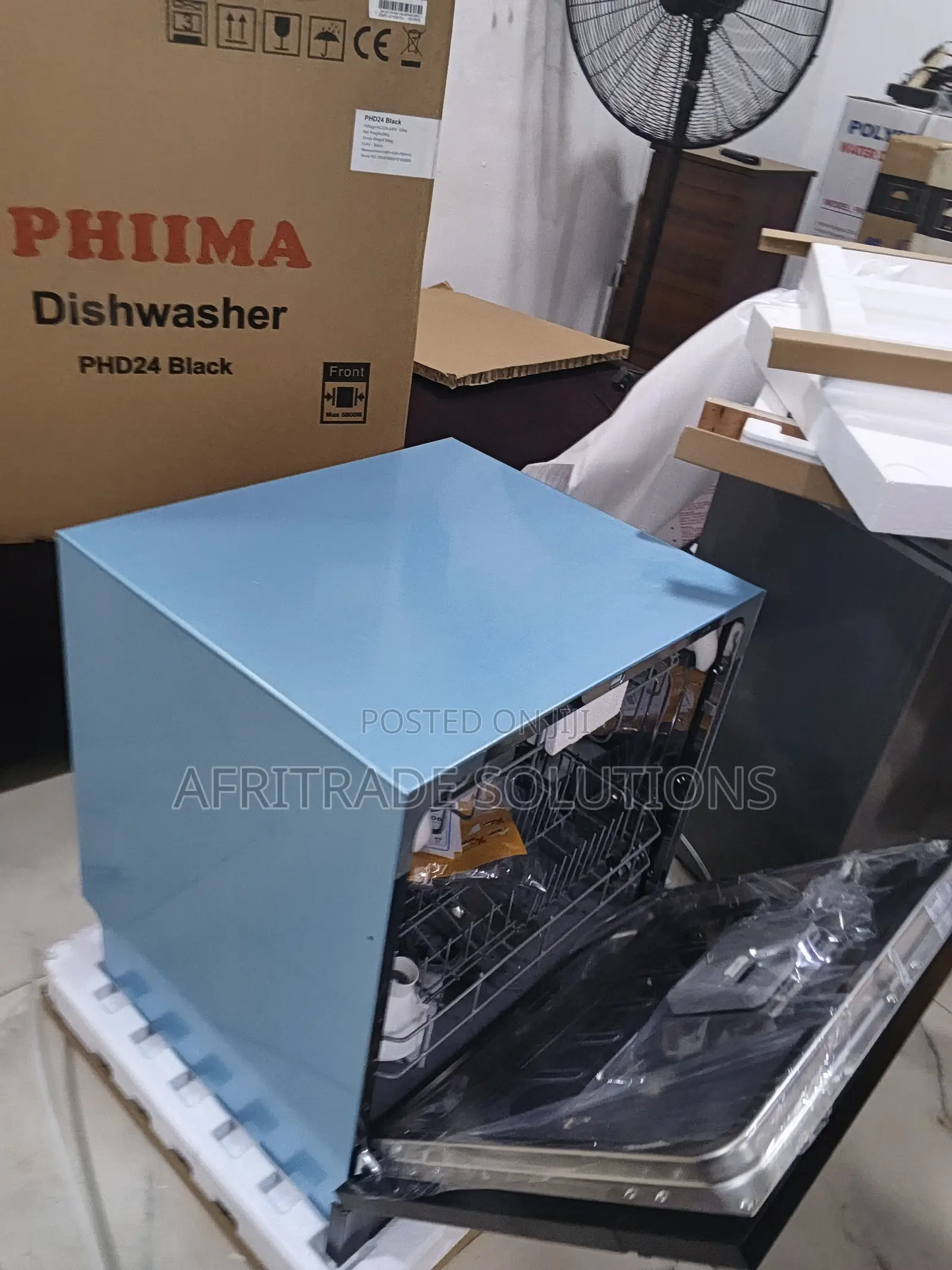 Phiima Phd24 Black Dishwasher – Easy Install Model