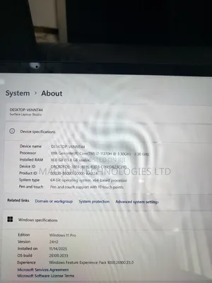 Laptop Microsoft Surface Laptop Studio 16GB Intel Core i7 SSD 512GB