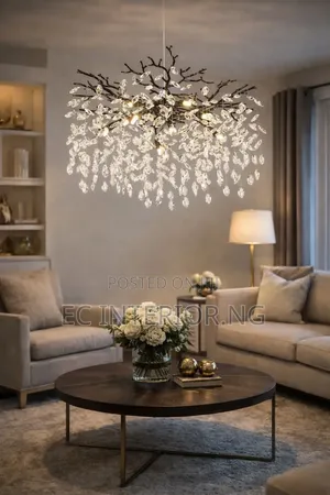 Modern Luxury Black Crystal Led