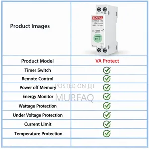 Tuya Wifi Smart Breaker 63a Timer Energy Under Over Voltage Protect