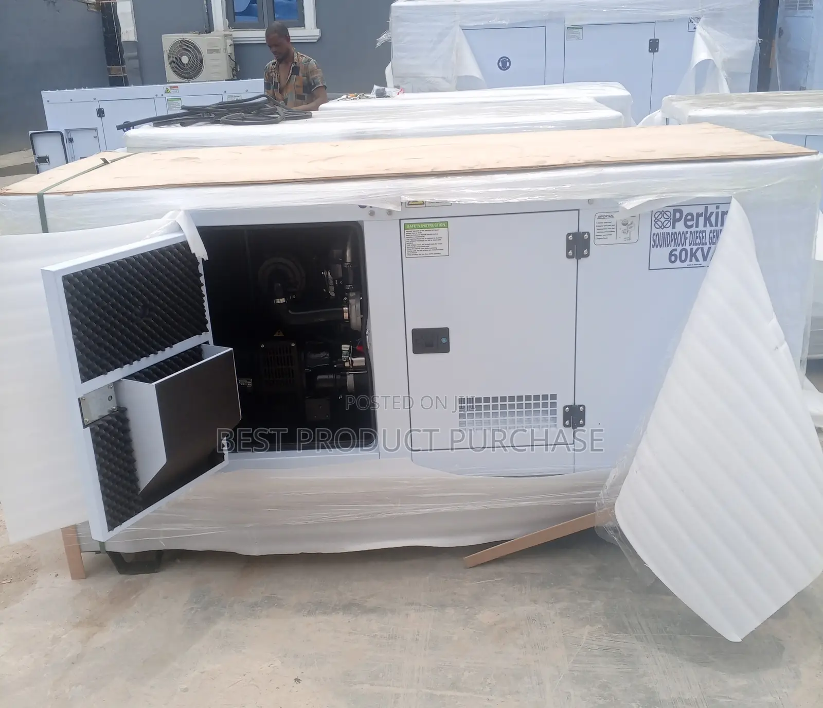 Durable 60kva Perkins Soundproof Housing