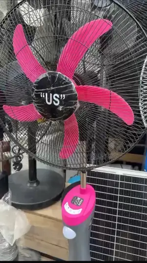 Rechargeable Standing Fan With Solar Panel