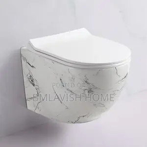 Marble White Wall Hung Concealed Water Closet Set Tank and Accessories