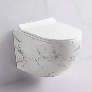 Marble White Wall Hung Concealed Water Closet Set Tank and Accessories