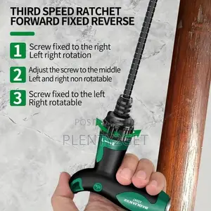 Versatile T-Handle Ratchet Screwdriver - Dual-Purpose, Strong Magnetic