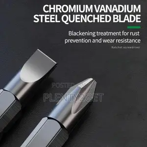 Versatile T-Handle Ratchet Screwdriver - Dual-Purpose, Strong Magnetic