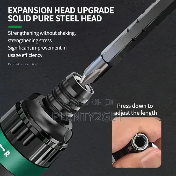Versatile T-Handle Ratchet Screwdriver - Dual-Purpose, Strong Magnetic