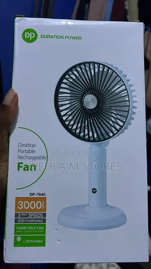 Dp Desktop Portable Rechargeable Fan - Dp-7640
