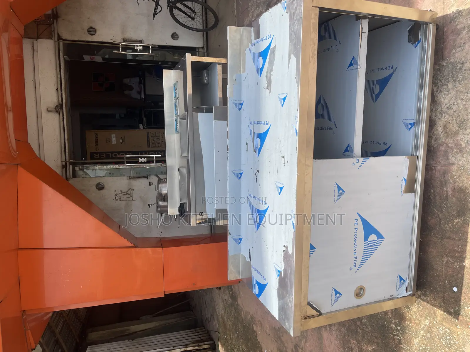 Stainless Table With Cupboard