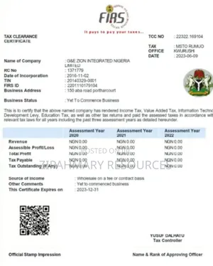 Tax Clearance Certificate Processing