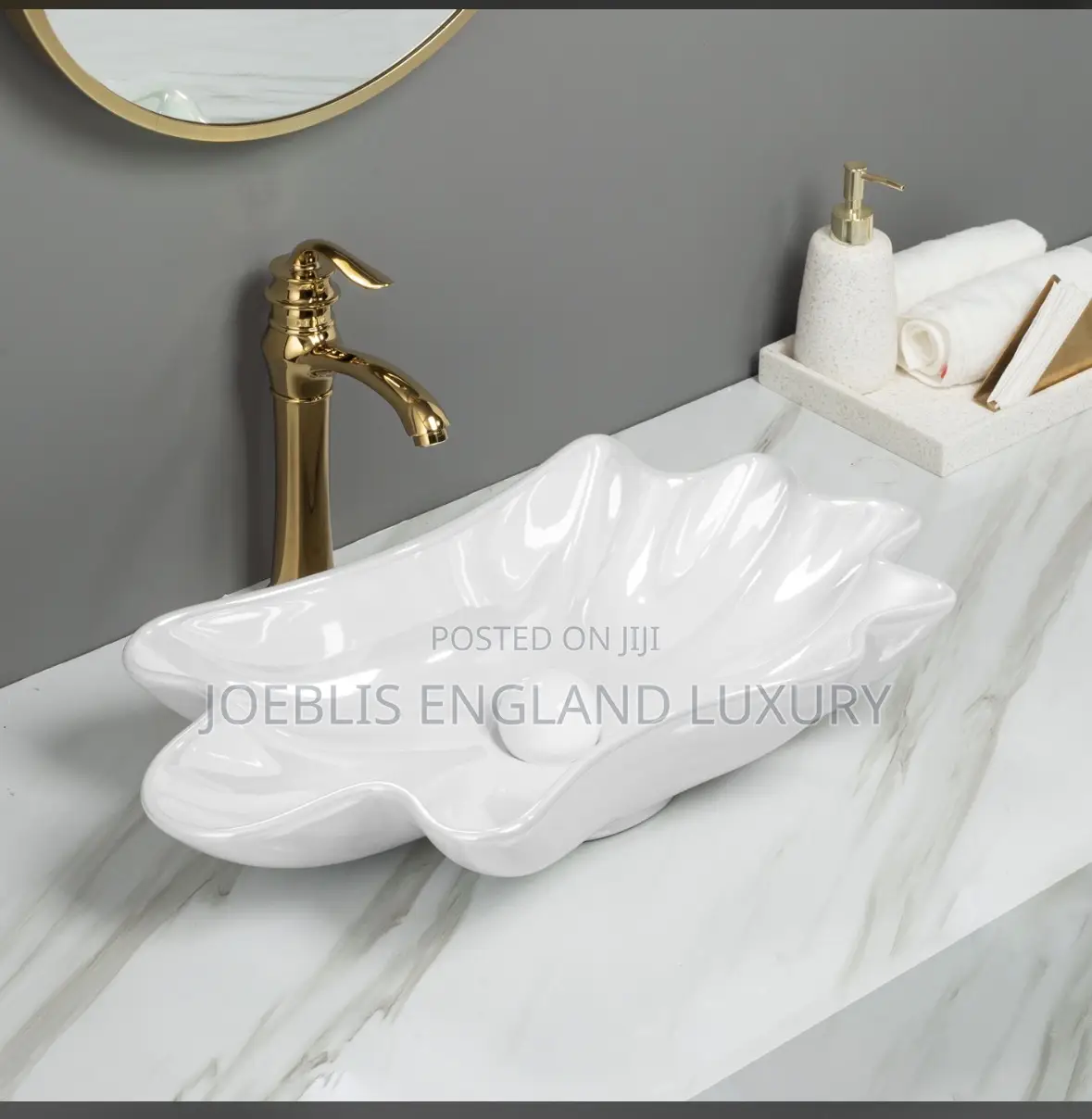 Counter Top Basin Flower Design