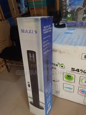 Maxi Black Tower Fan 40 Inches Premium Airflow