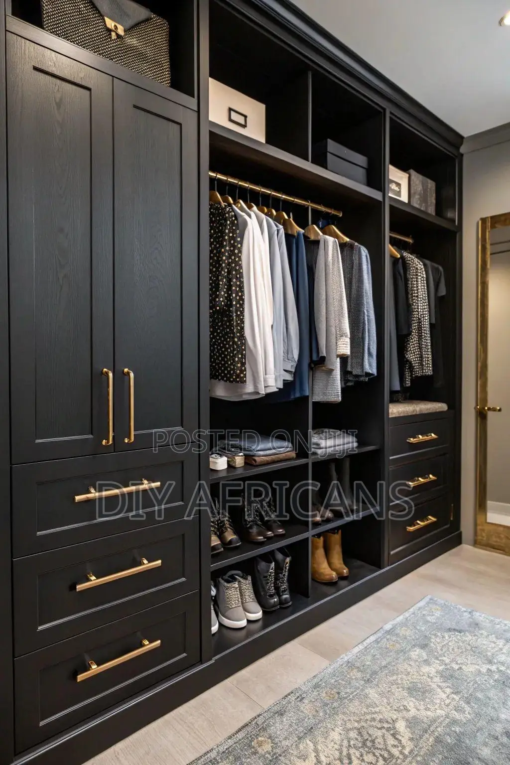 Luxury Wooden Wardrobe -- Strong Elegant Finish