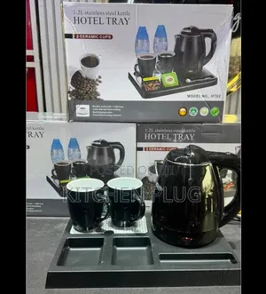 1.2l Stainless Steel Kettle Hotel Tray Set,