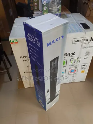 Maxi 40” Black Tower Fan Stable Long Lasting