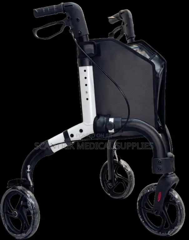 Compact 3-Wheeled Tri-Walker Rollator for Improved Independence