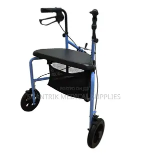 3-Wheeled Tri-Walker Rollator for Smooth Indoor Mobility
