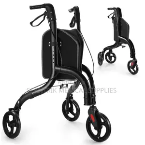 Compact 3-Wheeled Rollator for Flexible Mobility Support