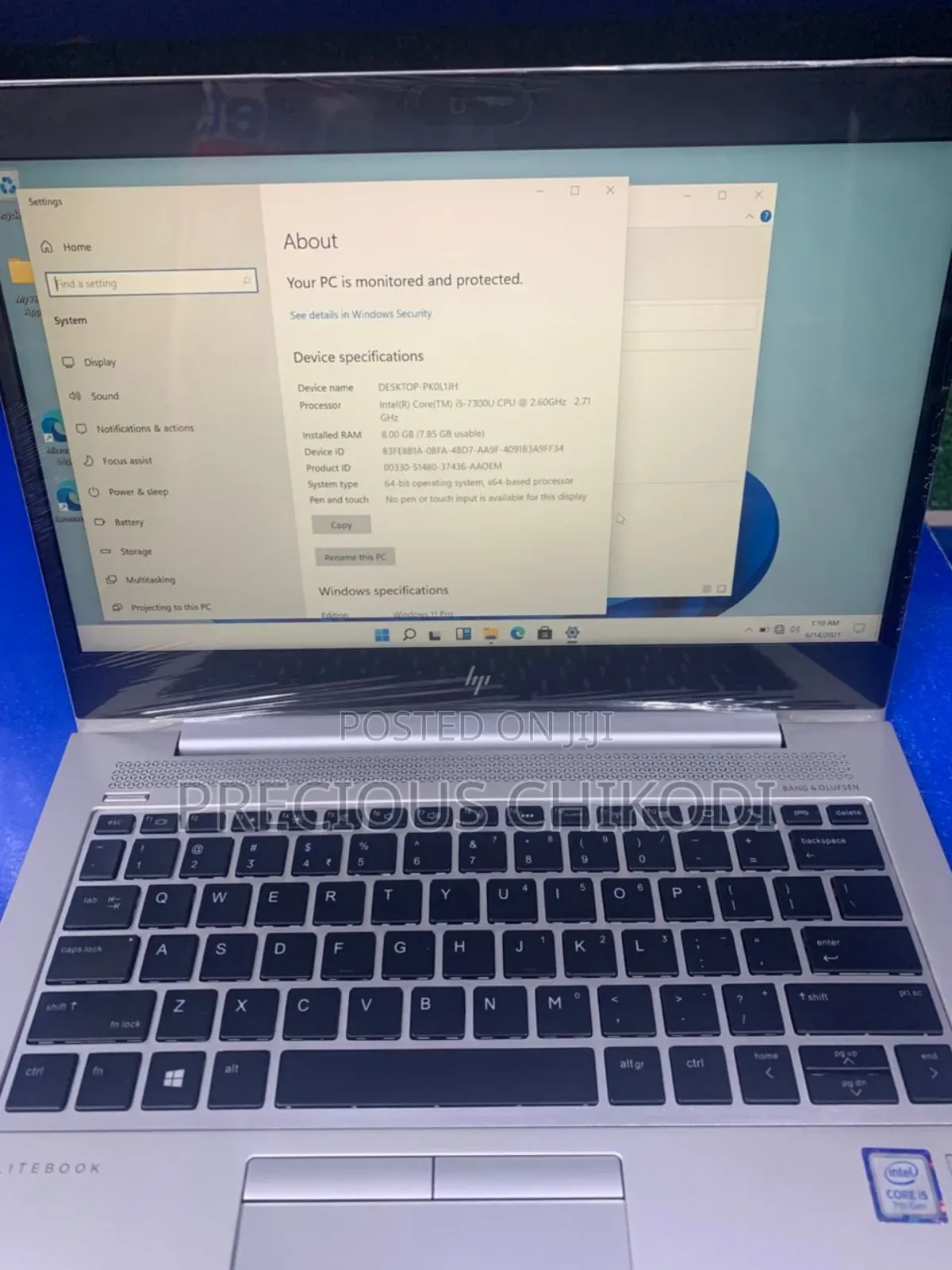 Laptop HP EliteBook 830 G5 8GB Intel Core i5 SSD 256GB