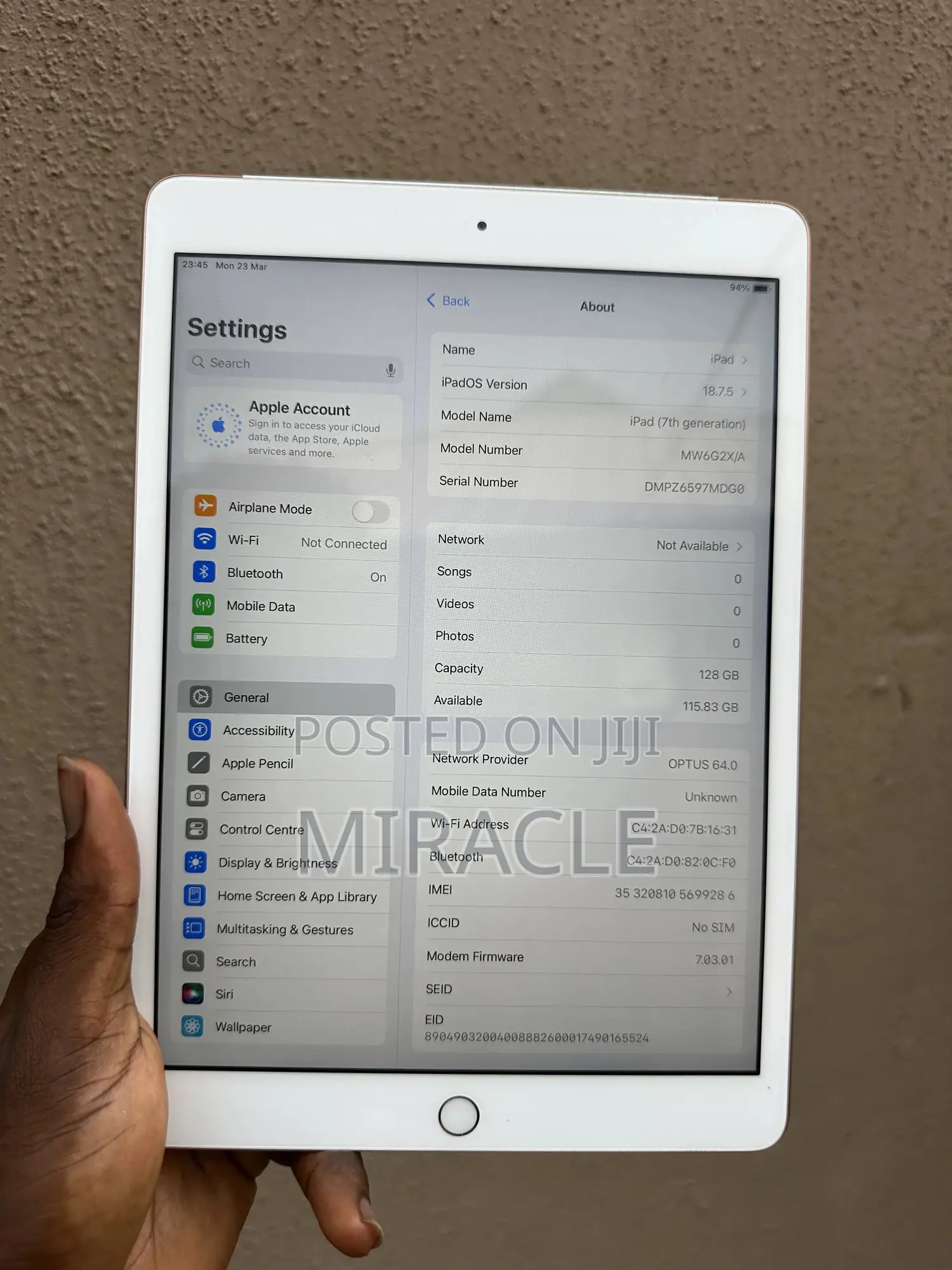 Apple iPad 10.2 (2019) 128 GB White