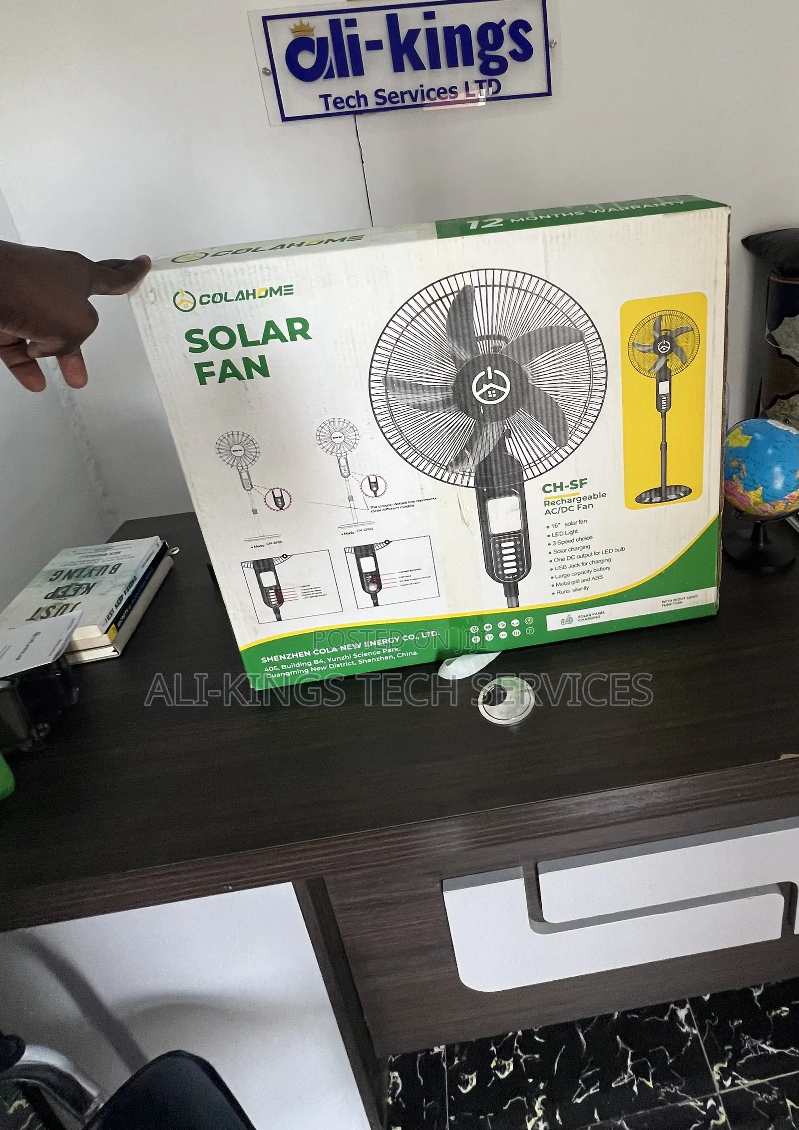 Cola Solar Fan