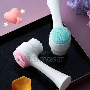 Gentle Dual-Sided Silicone Soft Bristle Facial Cleansing Brush